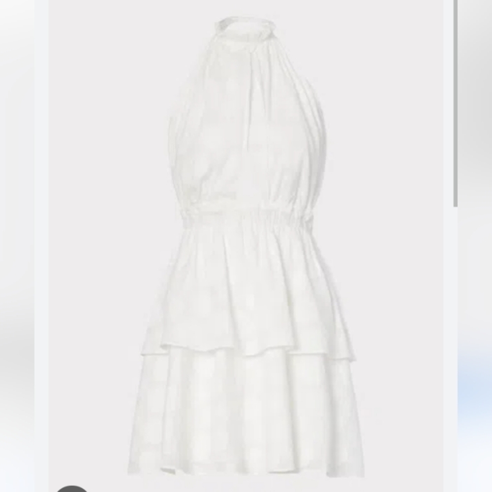 Milly Evelia Reina Graphic Dot Mini Dress White